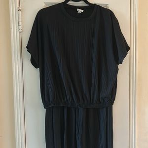 A New Day Black Plisse Set (Pants + Top)